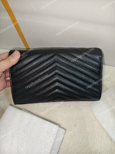 YSL classic cassandre chain wallet in grain de poudre leather-2