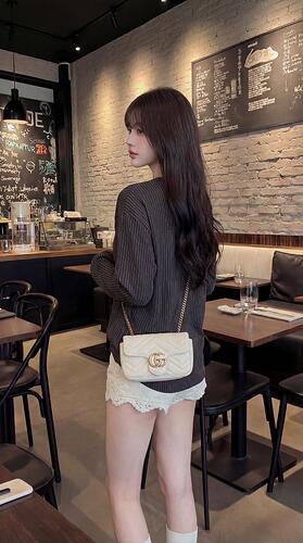 Gucci GG Marmont Chain Bag 443497 22×13×6cm cheap designer bag