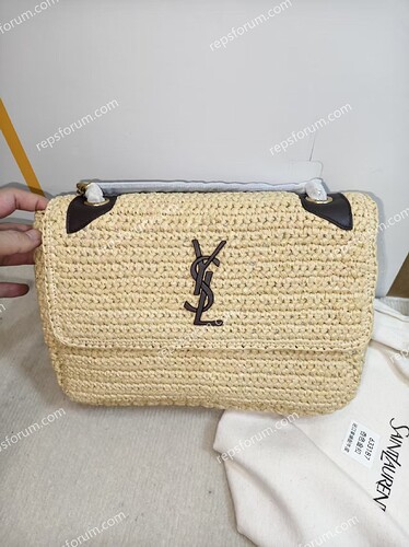 SAINT LAURENT NIKI CHAIN MEDIUM IN RAFFIA-1