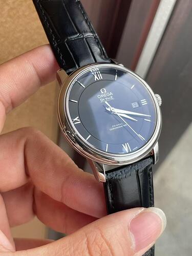 Omega De Ville Prestige black dial leather strap watch - 2 Omega De Ville Prestige (7)