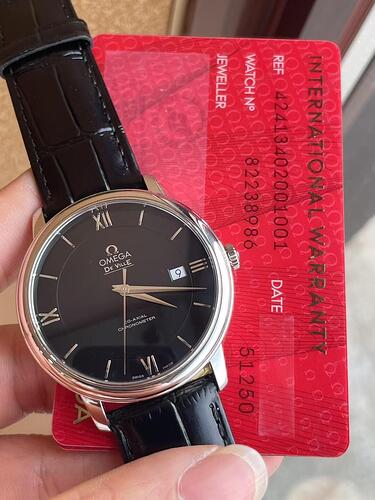 Omega De Ville Prestige black dial leather strap watch - 2 Omega De Ville Prestige (5)