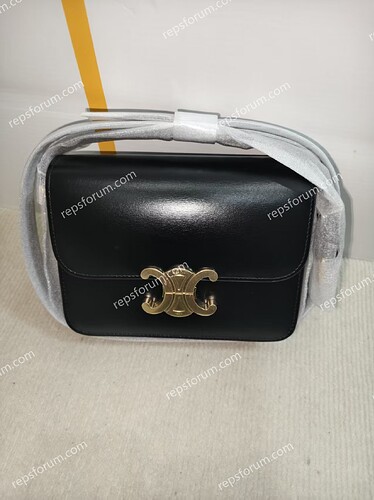 Celine TEEN TRIOMPHE BAG IN shiny calfskin-1