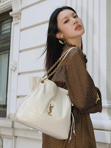 Saint Laurent Jamie Shopping Small Lambskin Tote Bag 833948 29 x 28 x 8 cm cheap designer bag